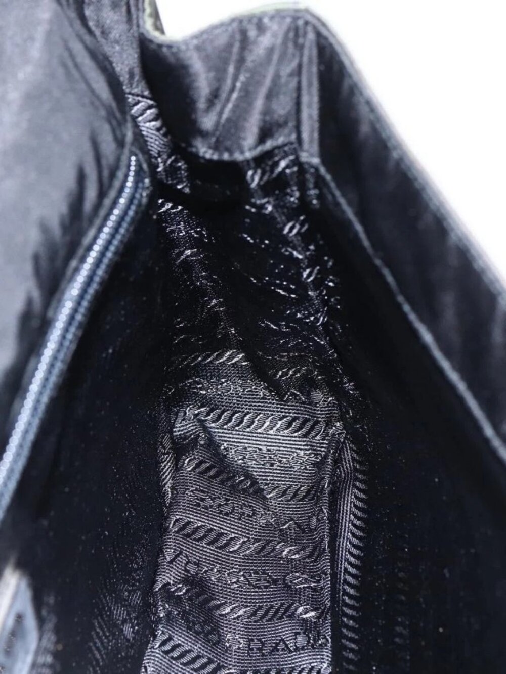 PRADA Shoulder Bag Nylon Leather Khaki Auth 173639 - Picture 9 of 12